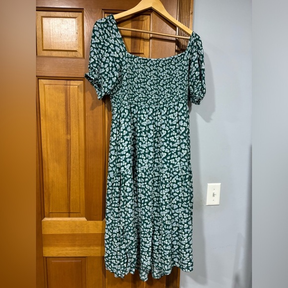 Abercrombie & Fitch Green Flutter Sleeve Midi Sundress - Picture 4 of 4